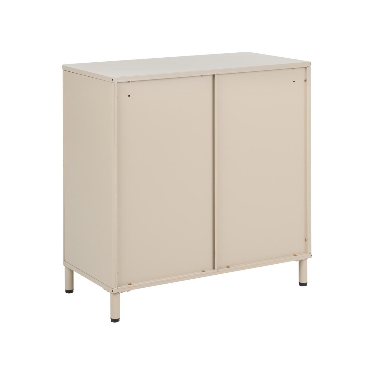 SIDEBOARD mit 4 Türen Metall Beige Ombura - Beige, Metall (80/80/40cm) - Beliani