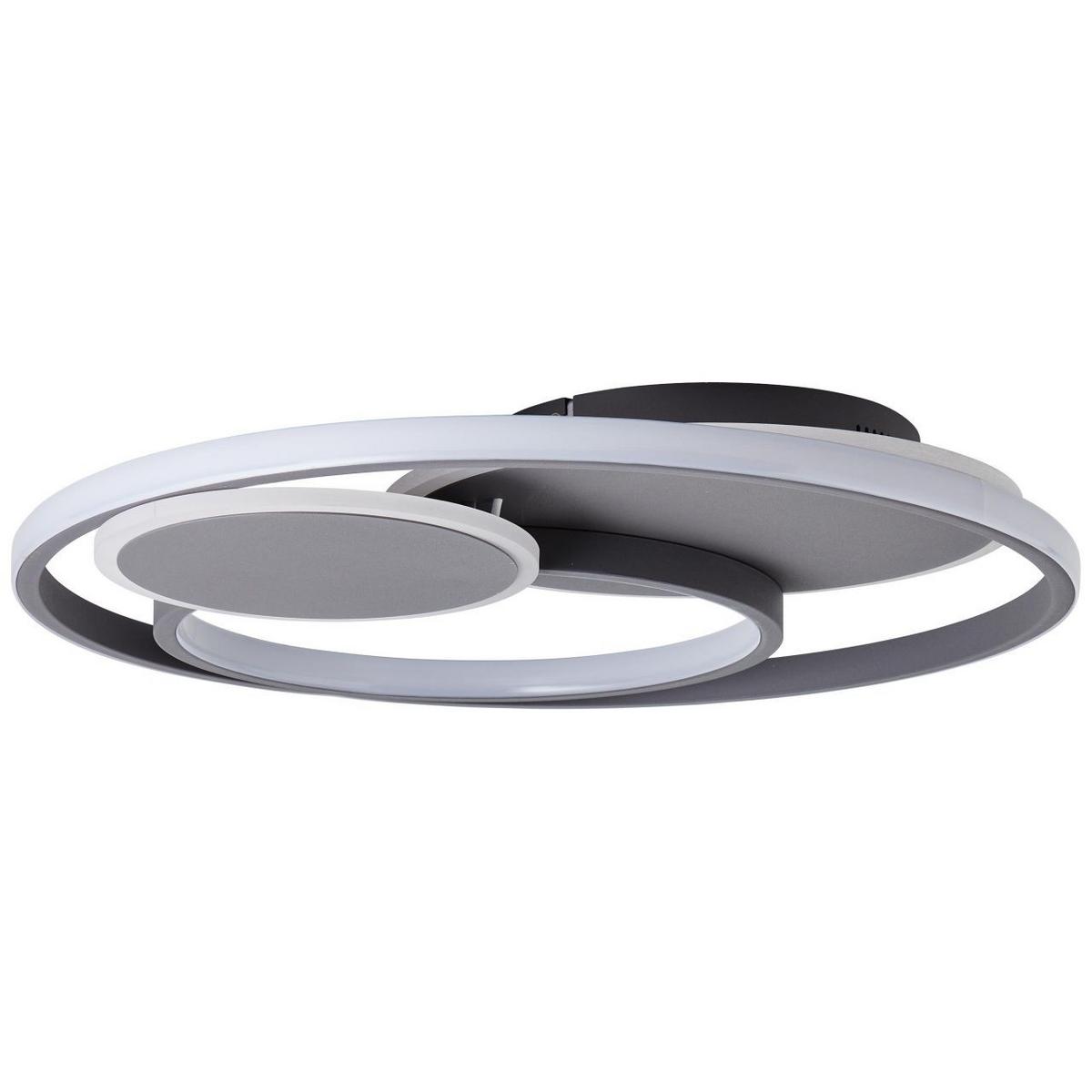 DECKENLEUCHTE Runda G99371/22 - Grau, Metall (50/50/7cm) - Brilliant
