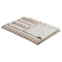 DECKE Beige Jorhat 130/180 cm - Beige, Naturmaterialien/Textil (130/180cm) - Beliani