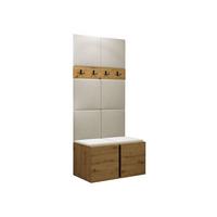 GARDEROBEN-SET Orion IV - Beige/Eiche Artisan, Holzwerkstoff/Kunststoff (84/186/46cm) - MIRJAN24
