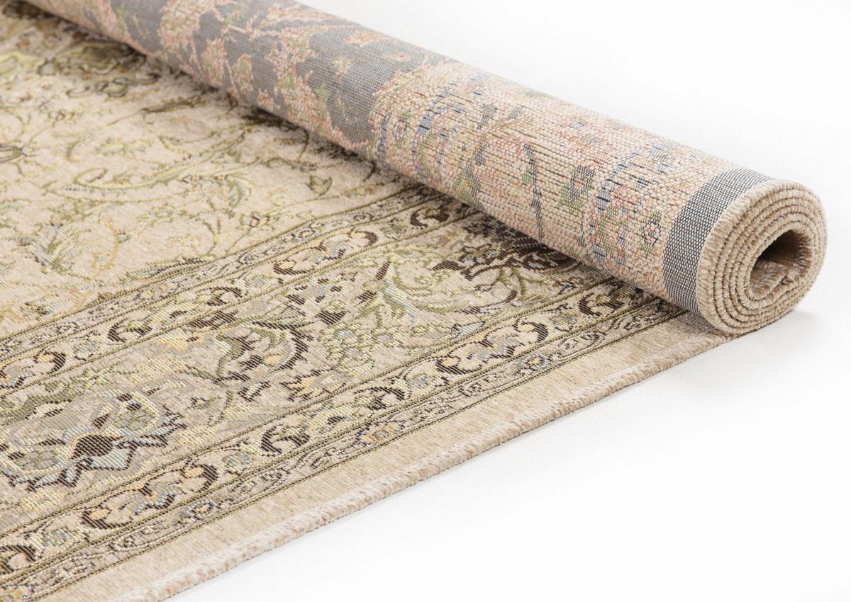 FLACHWEBTEPPICH Flomi Garden 60x90 cm - Beige, Textil (60/90cm) - THEKO
