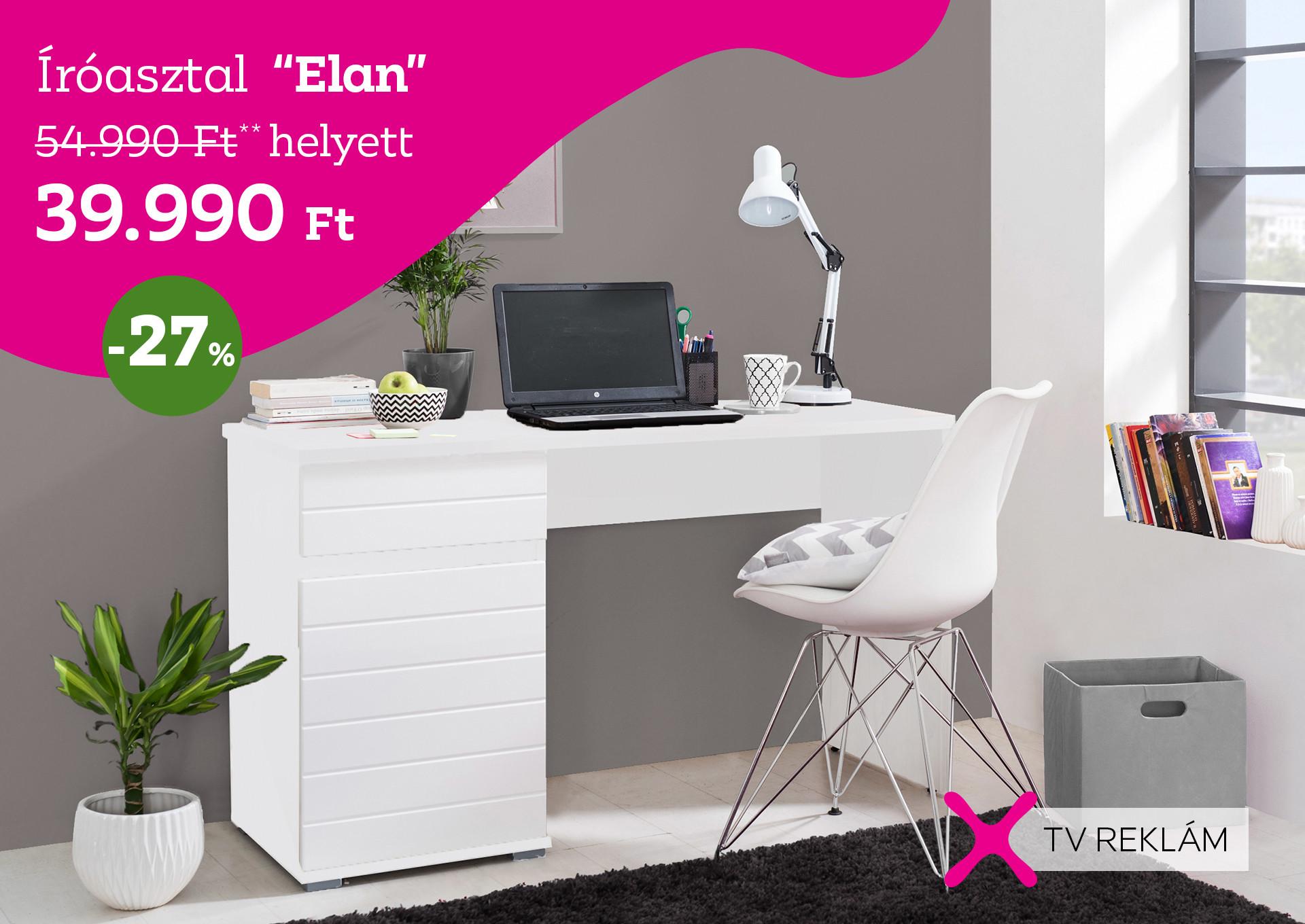 íróasztal  ELAN 54990 Forint helyett 39990 Forint, kedvezmény mértéke 27%