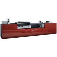 LOWBOARD Mogan Fronten in Bordeaux Hochglanz - Bordeaux, Holzwerkstoff (181/39/35cm) - Vladon