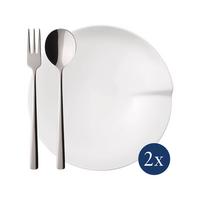 PASTA-SET Pasta Passion weiß 6-tlg. - Weiß, Keramik/Metall (2/2/2cm) - Villeroy & Boch