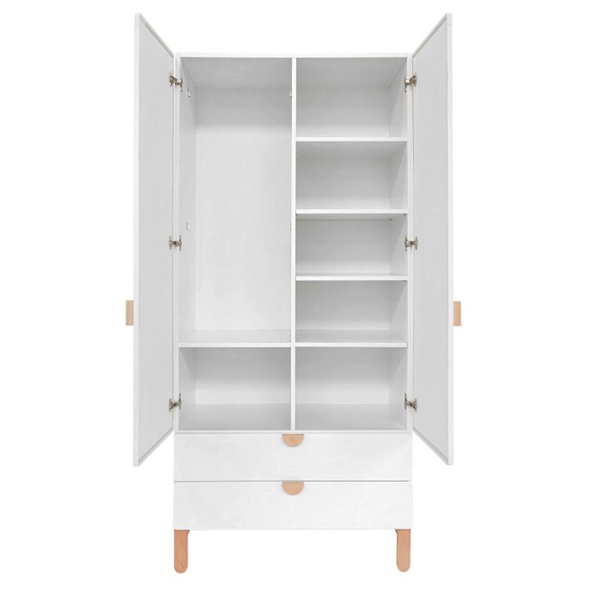 BABYZIMMER 2-teilig Laurie Weiß und Holz - Weiß, Holzwerkstoff (123.5/90/64cm) - Petits-meubles