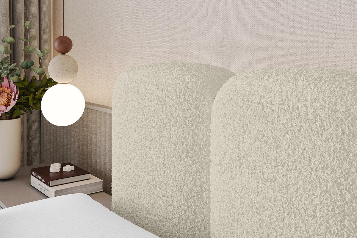 BOXBETT mit Matratze H3|H4 und Lattenrost - NINA-Z KING - 140x200 cm Quelle - Beige - Sandfarben, Holzwerkstoff (140/200cm)