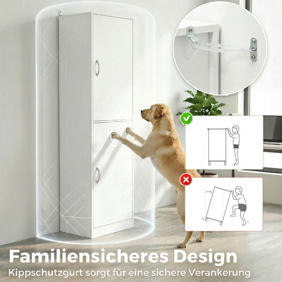 BÜCHERREGAL Spanplatte MDF Weiß - Weiß, Holzwerkstoff/Metall (35/180/40cm) - HOMCOM
