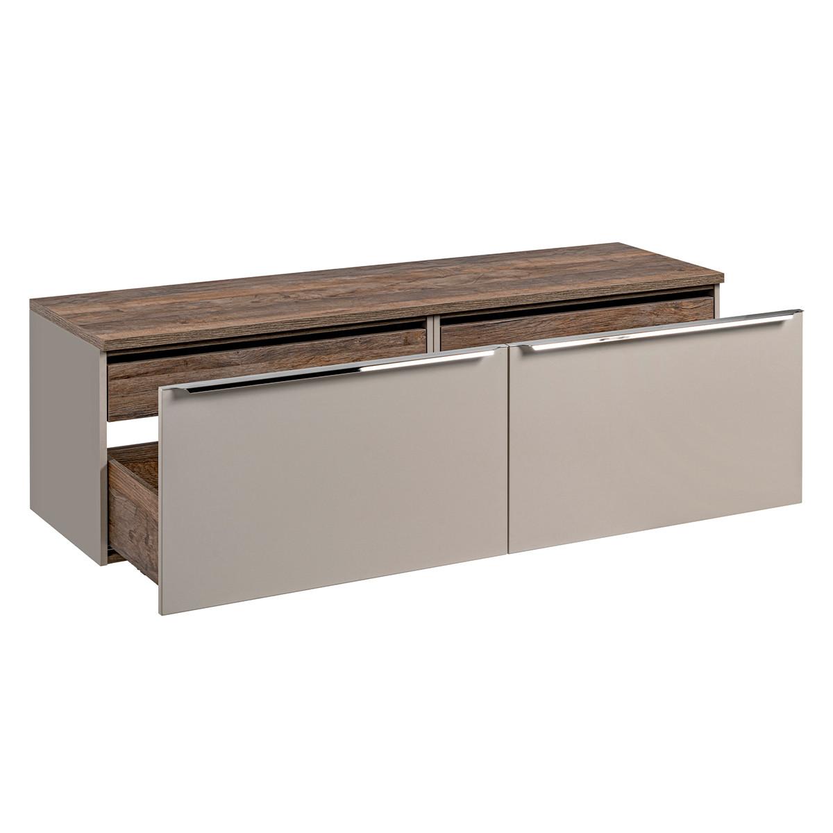 WASCHTISCHUNTERSCHRANK 160cm Éros Taupe - Taupe, Holzwerkstoff (160/48/46cm) - Petits-meubles