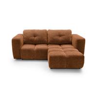 ECKSOFA ARTE 01 Orange Chenille mit Schlaffunktion - Orange, Holz (245/177cm) - MASSENO