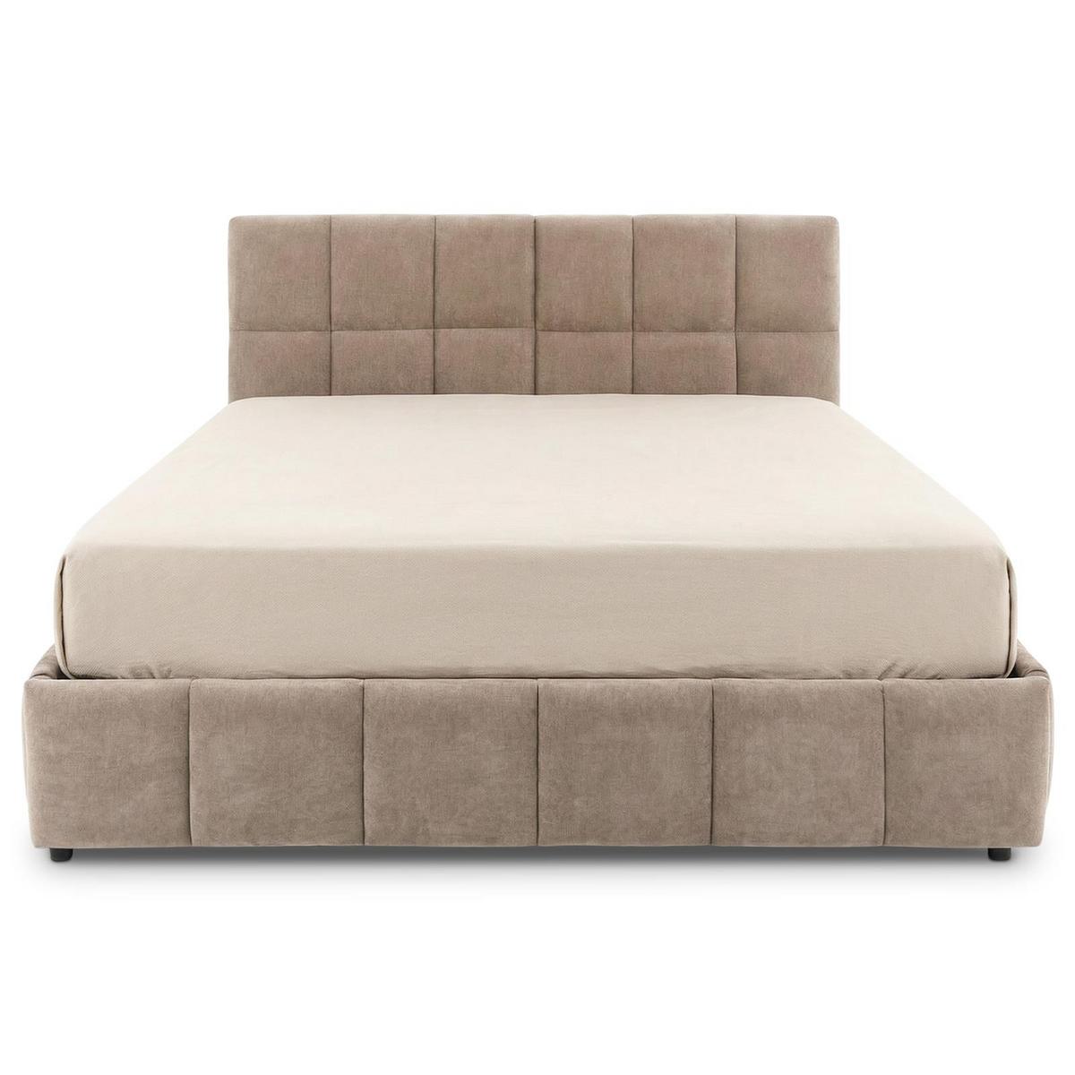 POLSTERBETT EMILIA 180x200 cm braun - Braun, Textil (180/200cm) - IDIMEX