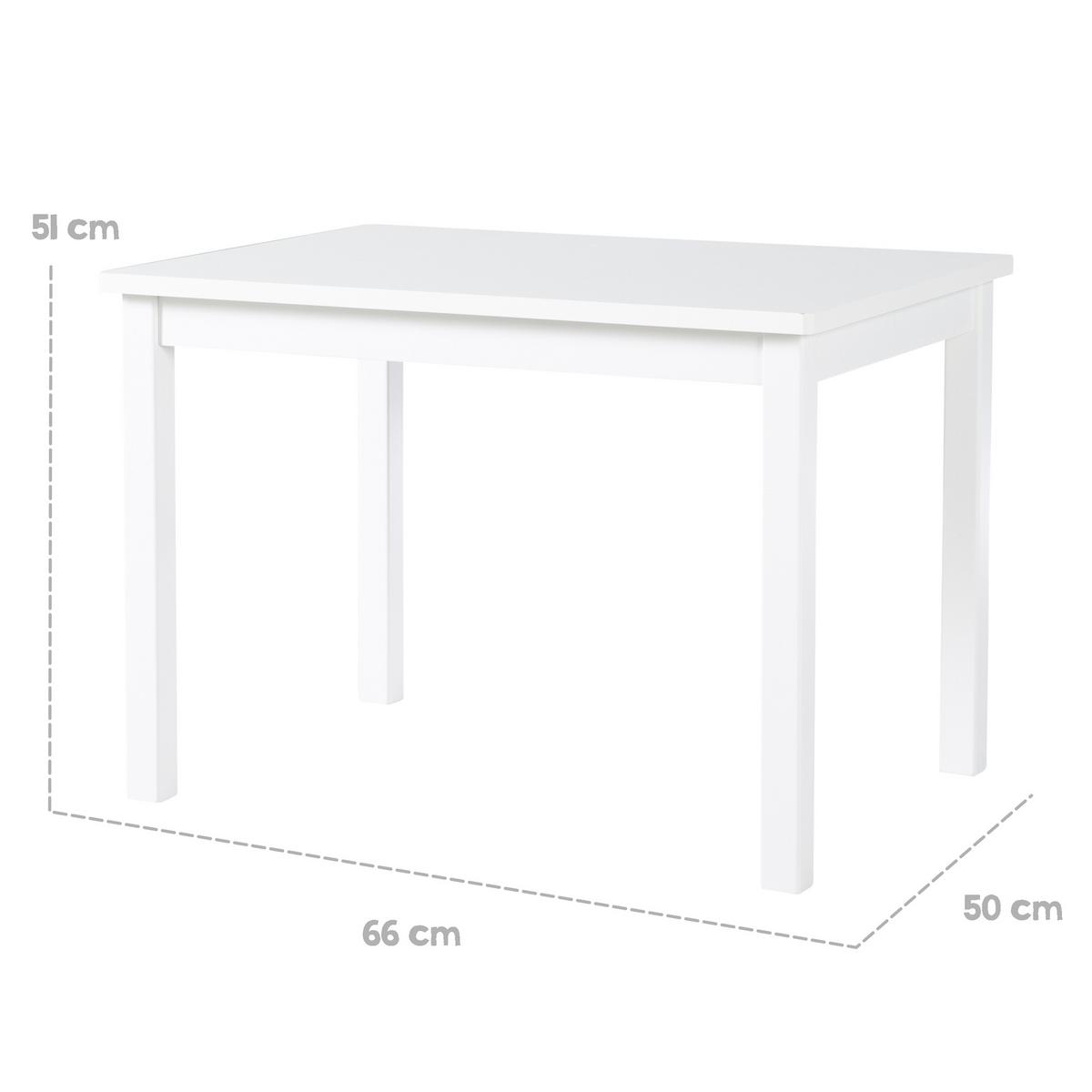 KINDERTISCH - Weiß, Holzwerkstoff (66.5/50/50cm) - Roba