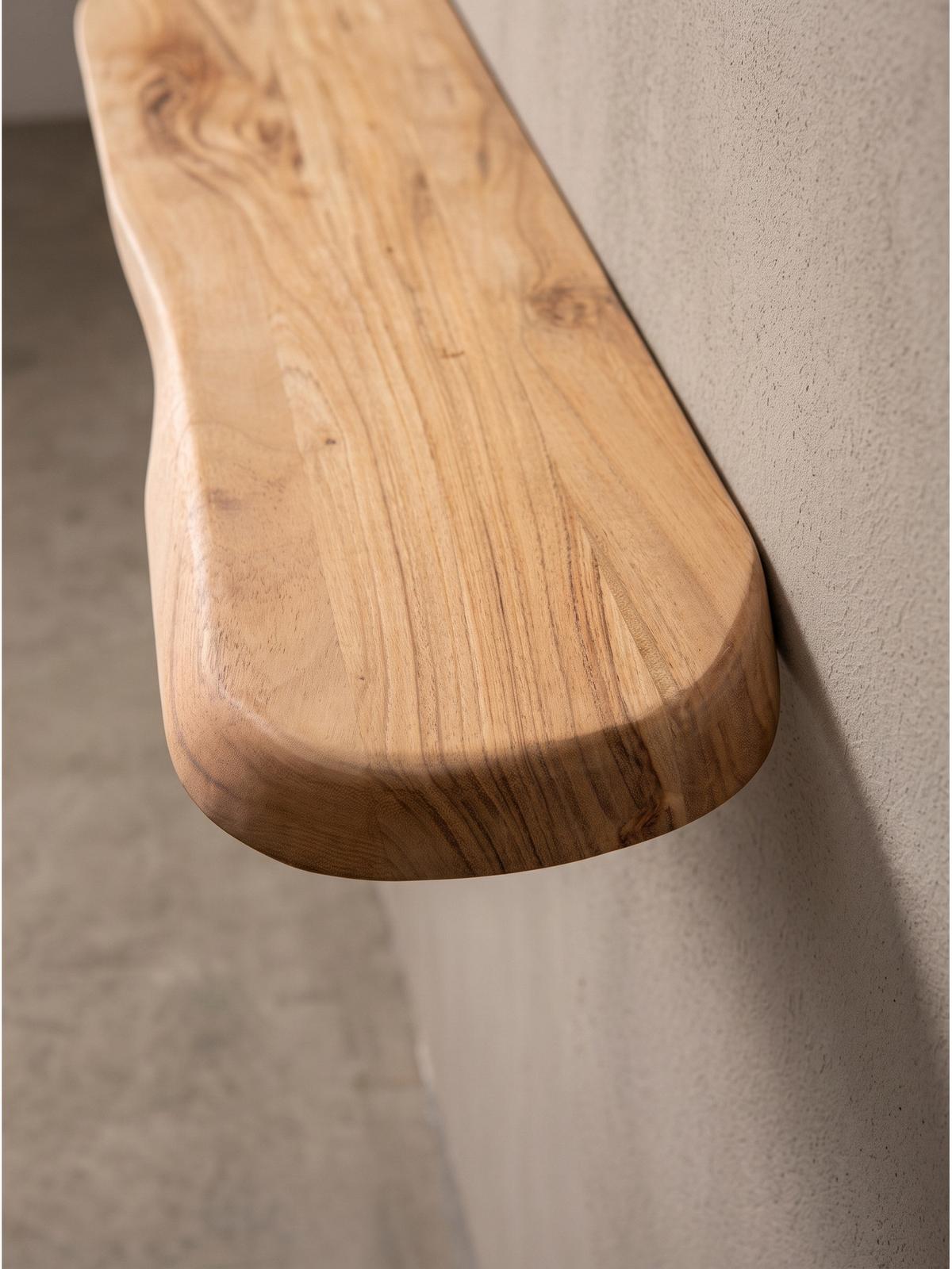 WANDREGAL ARANDA, Akazie Massivholz, handgefertigt, 60 x 20 x 3 cm - Akaziefarben, Holz (60/3/20cm) - KADIMA DESIGN