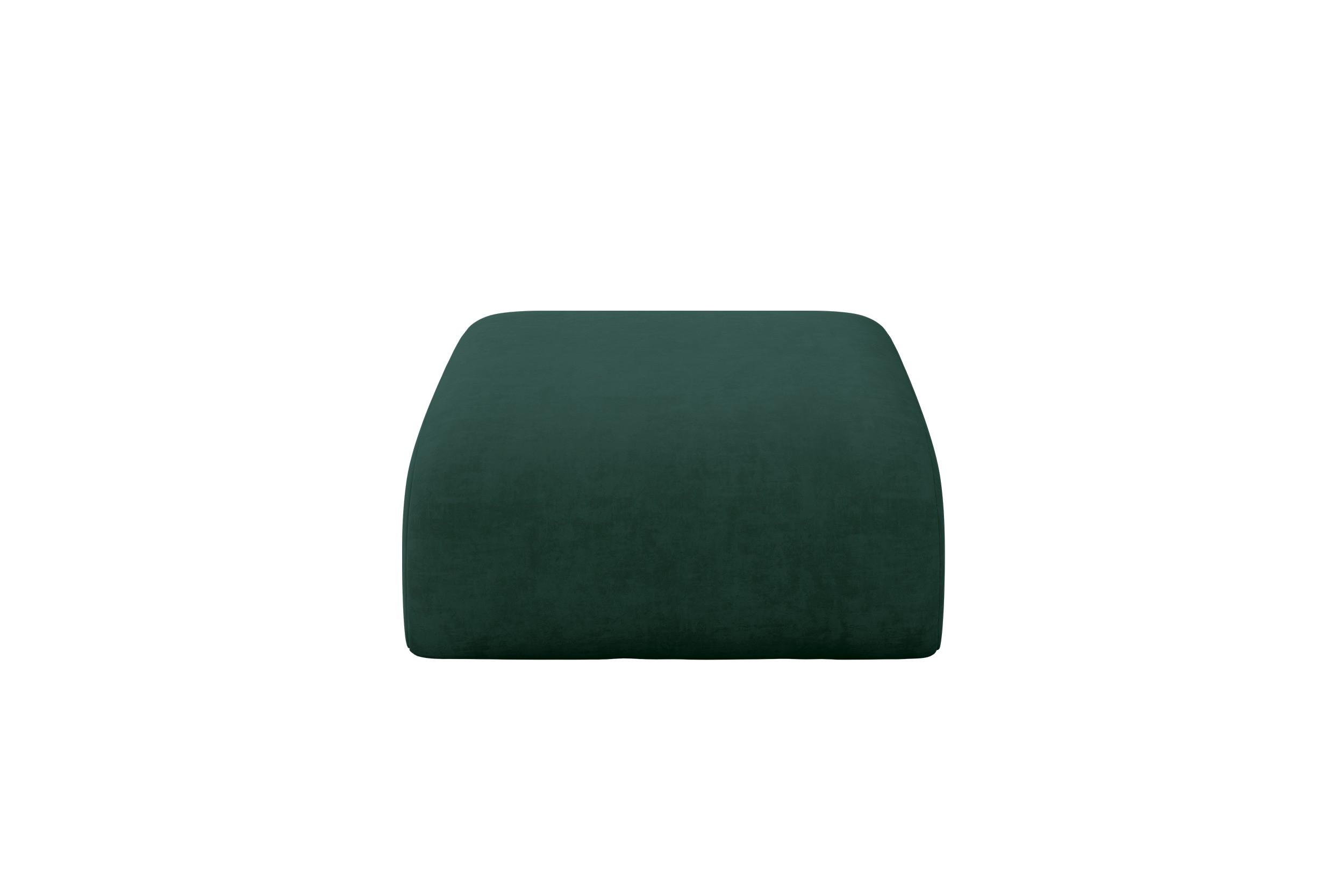 POUF MIRA-PUF 91x89x40 Grün cm Velours Modular Sitzhocker - Dunkelgrün/Schwarz, Holzwerkstoff/Kunststoff (91/40/89cm) - ALTDECOR
