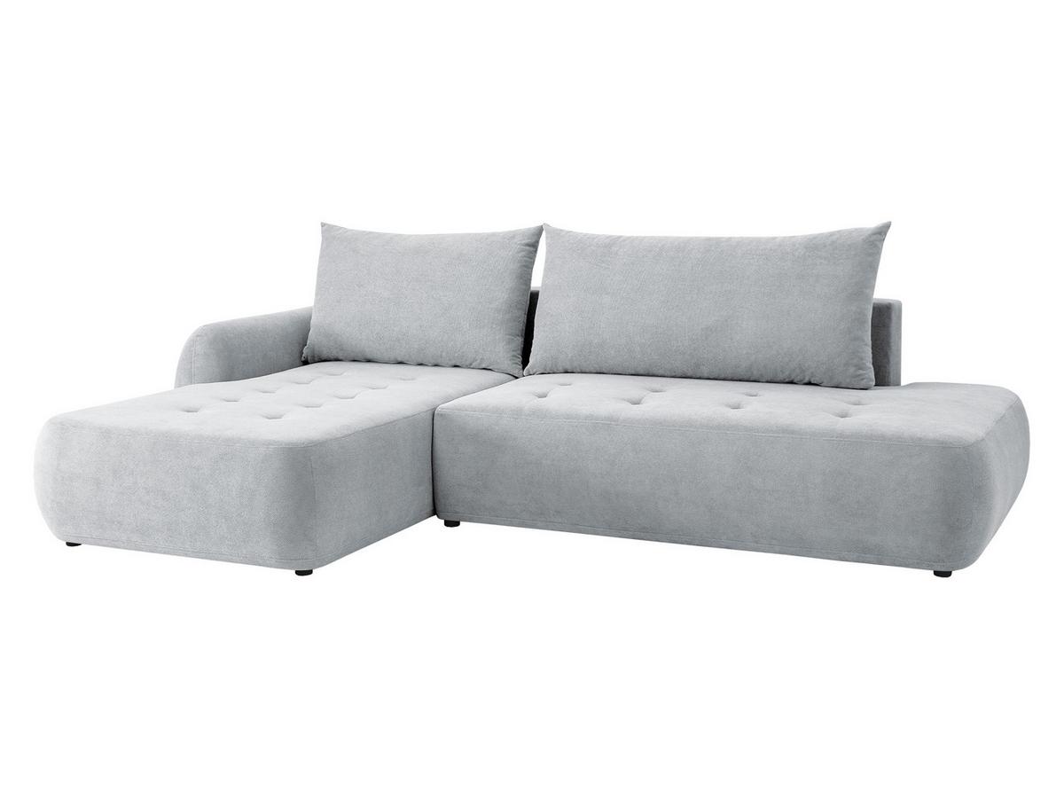 ECKSCHLAFSOFA Bueno I, Seite: Links - Hellgrau/Schwarz, Holz/Textil (300/185cm) - MIRJAN24