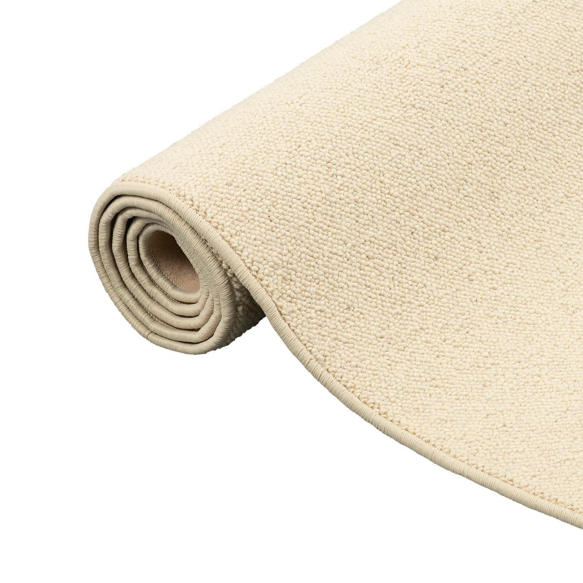 NATUR TEPPICH LÄUFER WOLLE BERBER - Ecru, Textil (100/200cm) - Snapstyle