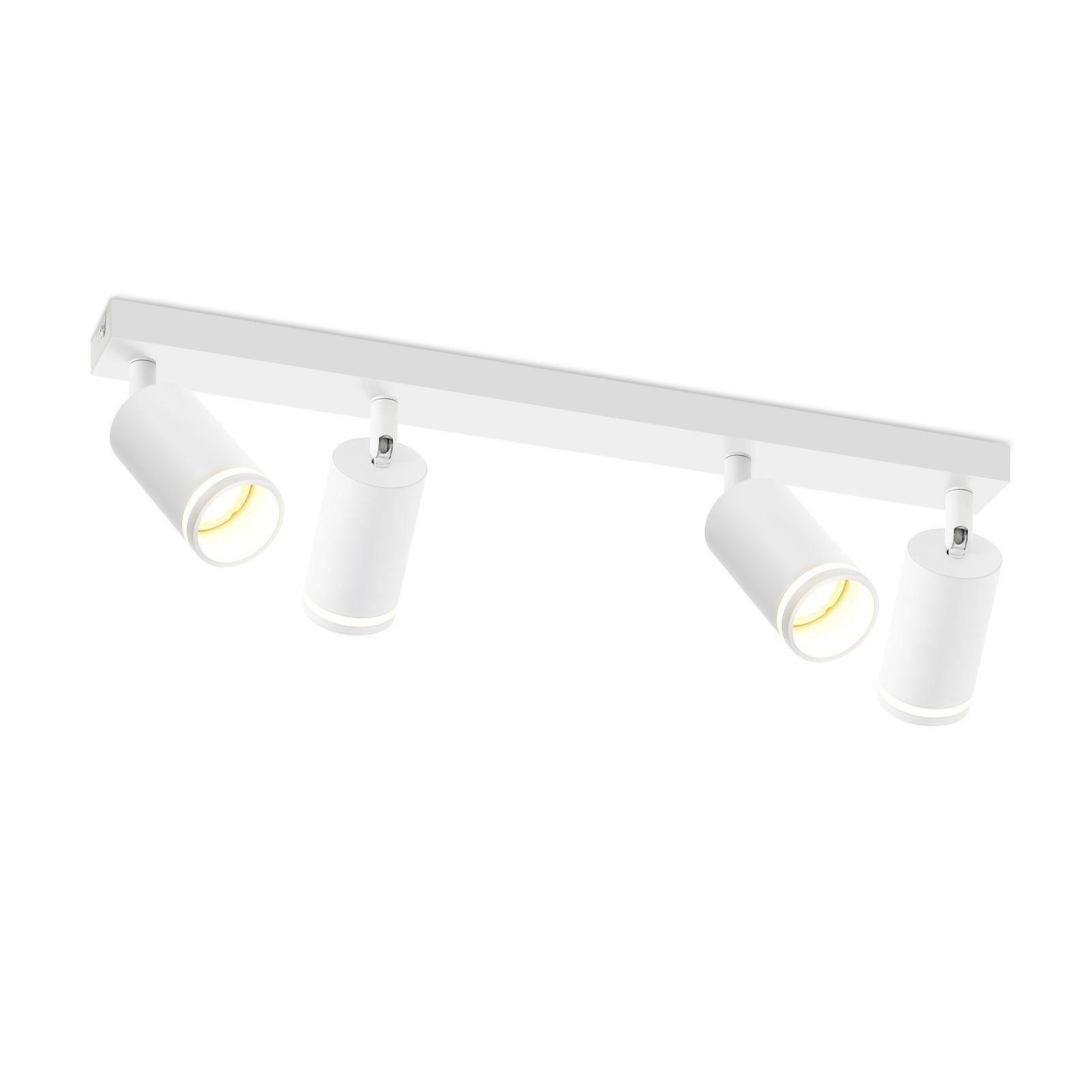 DECKENSTRAHLER Achim 4-flammig 58/5/17 cm - Weiß, Metall (58/5/17cm) - Nettlife