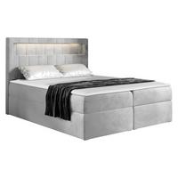 BOXBETT Aspen - H3 - Hellgrau, Holz/Textil (160/200cm) - MIRJAN24