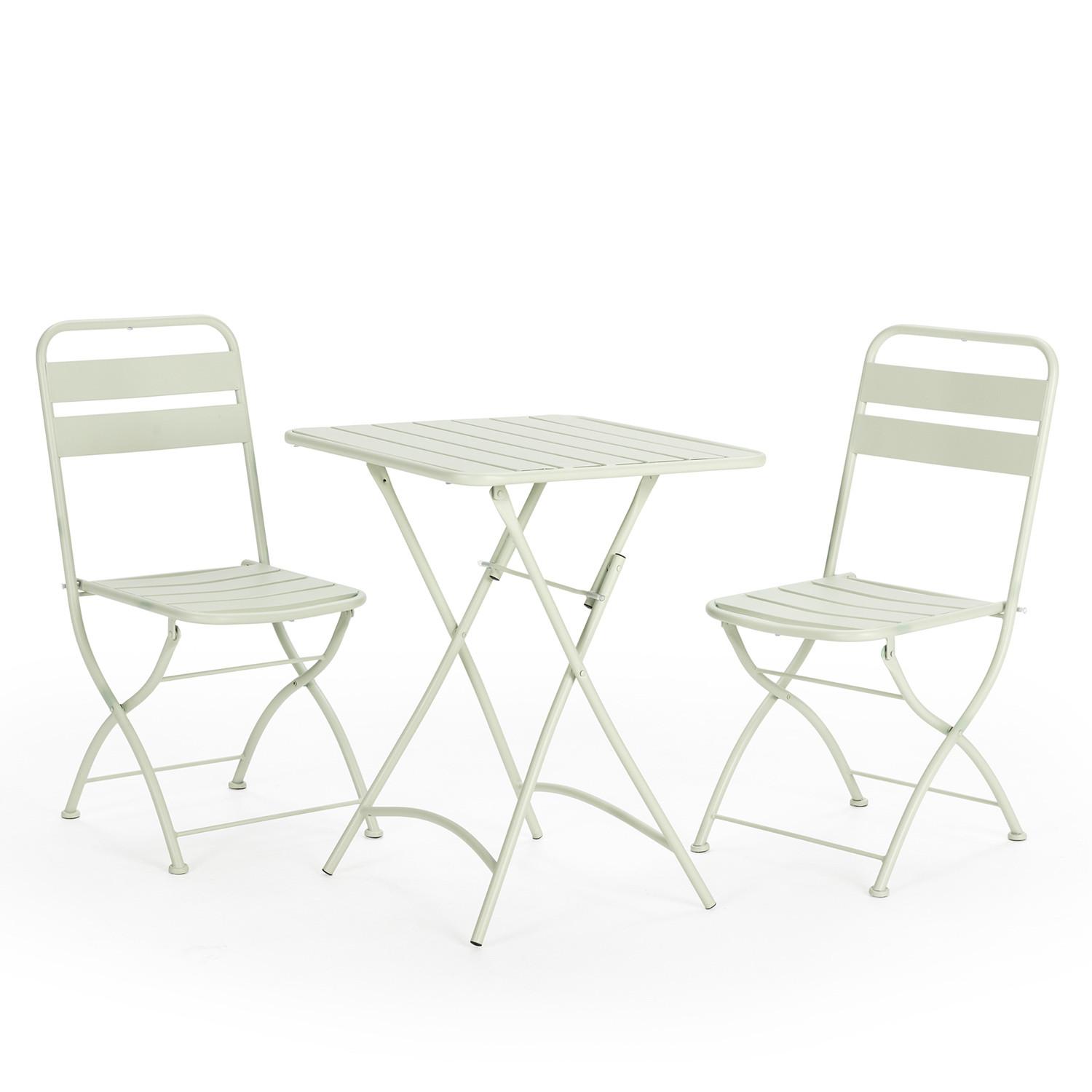 BALKONSET Perla 3-teiliges - Grün, Metall - VS Venta-stock