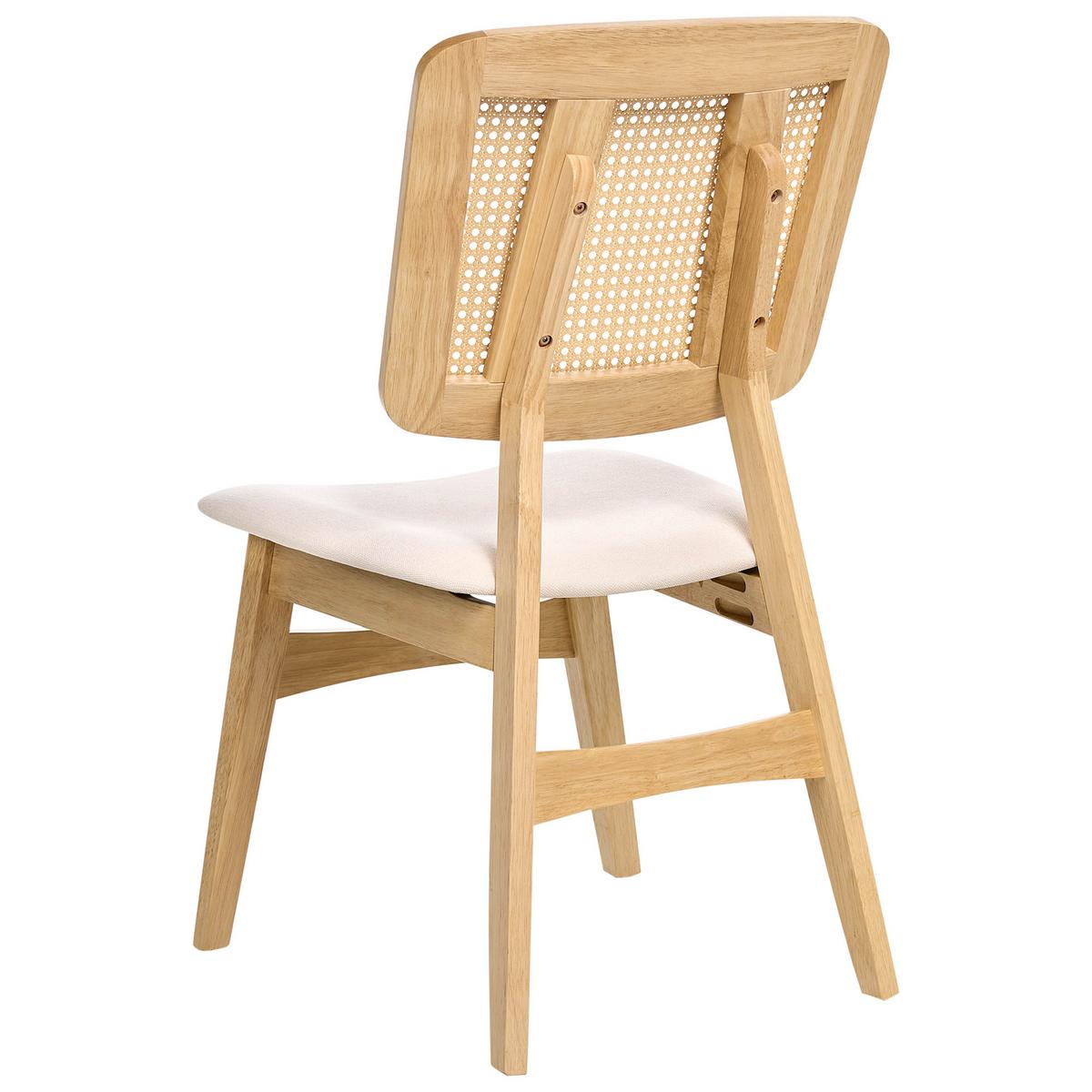 ESSZIMMERSTUHL 2er-Set Hellbeige/Hellbraun Alcova - Hellbraun/Beige, Holz (51/93/54cm) - Beliani