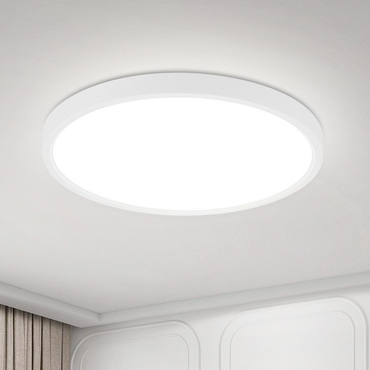 LED-DECKENLEUCHTE Warren 6000K-Kaltweiß 18/18/3 cm - Weiß, Kunststoff (18/18/3cm) - Nettlife