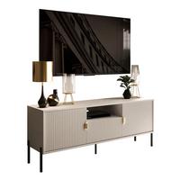 TV Rack DALIA 155 cm - Kaschmir/Goldfarben, Holzwerkstoff (155/58/40cm) - Lookway