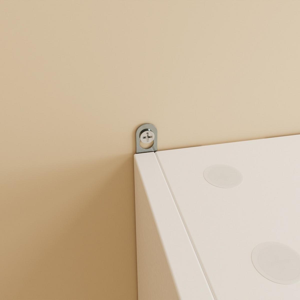WANDSCHRANK mit Glasfront und verstellbaren Böden FSB113-H-W - Ahornfarben, Fell (80/80/12cm) - SoBuy