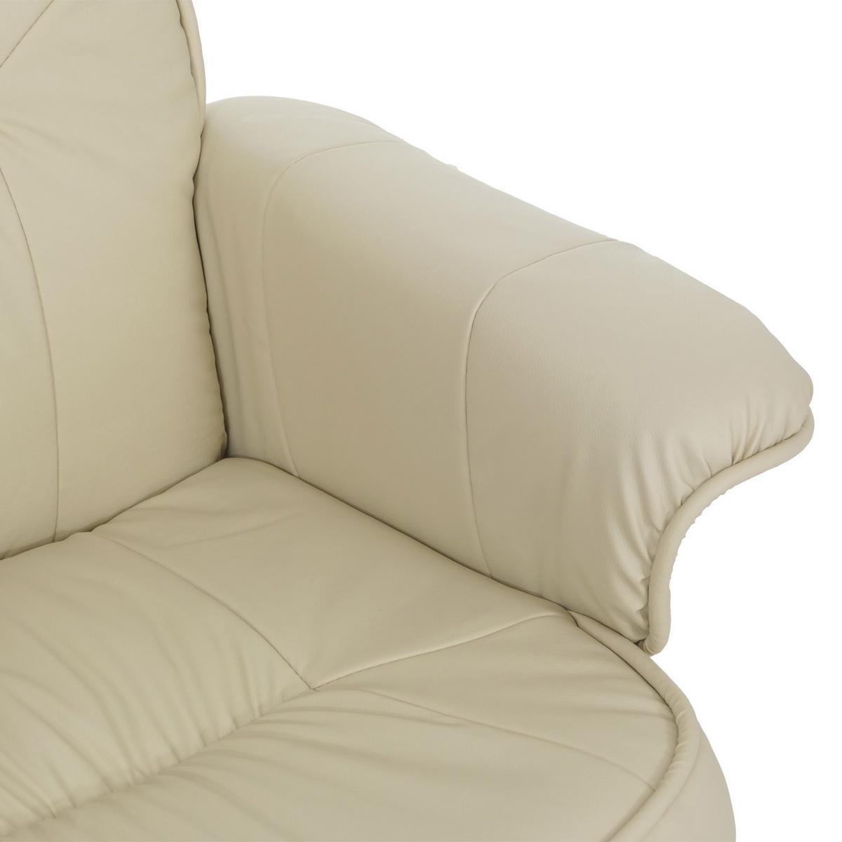 RELAXSESSEL MIT HOCKER Beige - Beige, Textil (80/100/105cm) - MCW