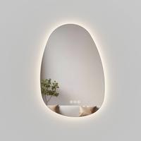 BADSPIEGEL asymmetrisch mit LED-Beleuchtung, Antibeschlag, 65/45/2,5 cm - Transparent, Glas (45/65/2.5cm) - EMKE