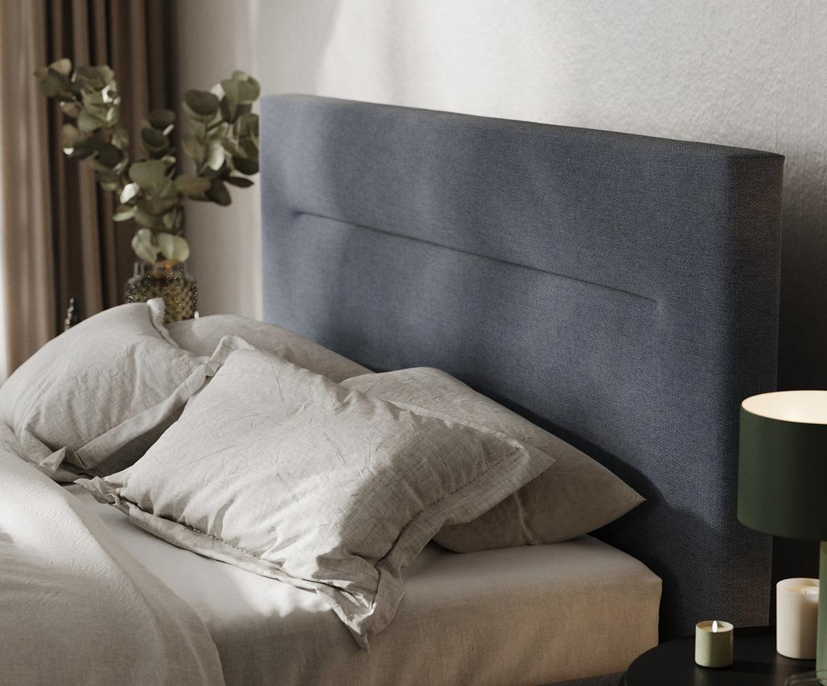 POLSTERBETT Liline 140/200 cm Blau im Asti Stoff - Blau/Schwarz, Holz/Holzwerkstoff (140/200cm) - AltaBeds
