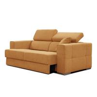 SOFA QUARTZ 3-Sitzer mit Ausziehsitz, orange - Orange, Holzwerkstoff/Textil (202/80/102cm) - Wozimo