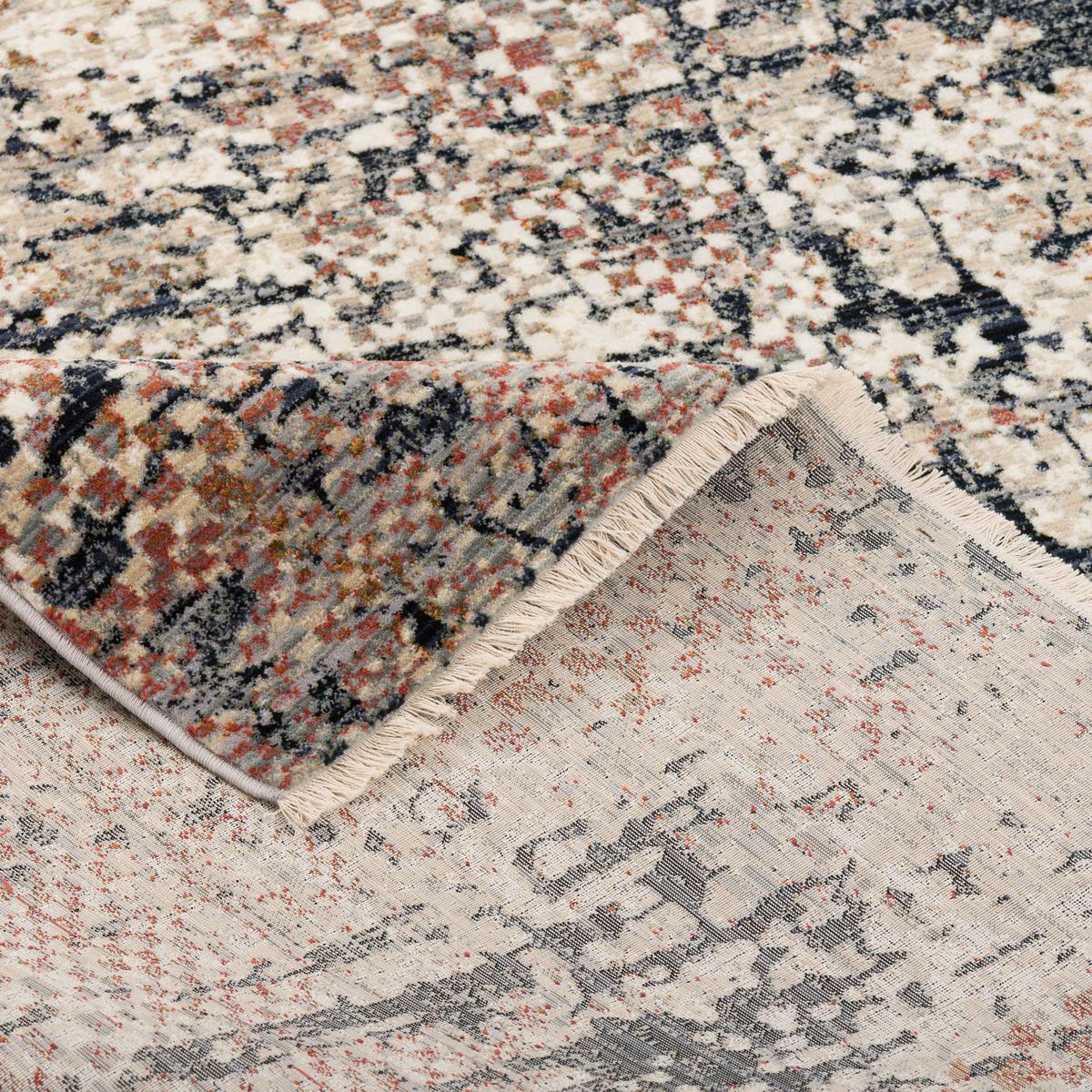 DESIGNER TEPPICH NIA VINTAGE PIXEL VERLAUF - Blaugrau, Textil (80/150cm) - Pergamon