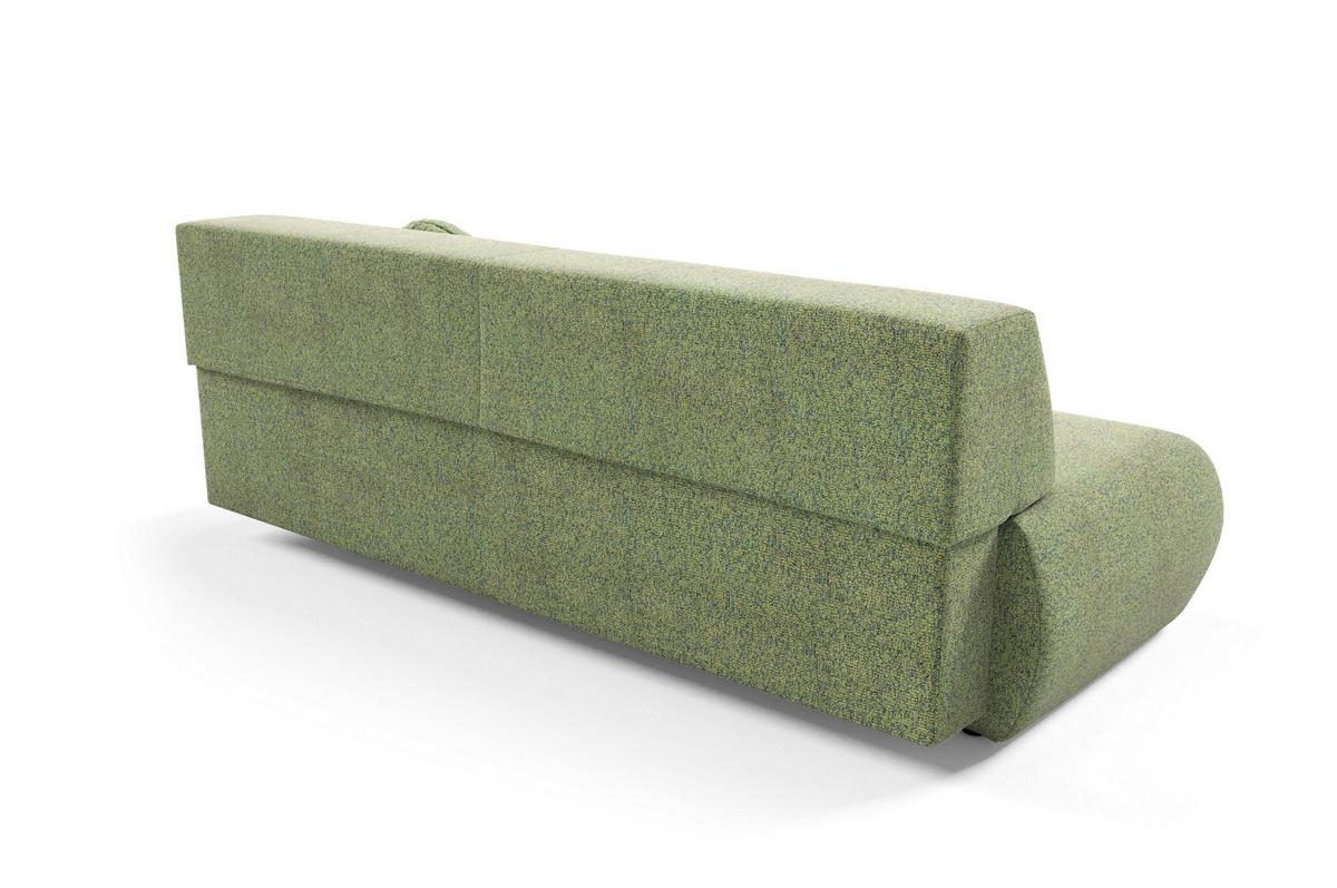 BETTSOFA DELTA Grün Geflochtener Stoff mit Schlaffunktion - Grün, Holz (214/74/100cm) - MASSENO