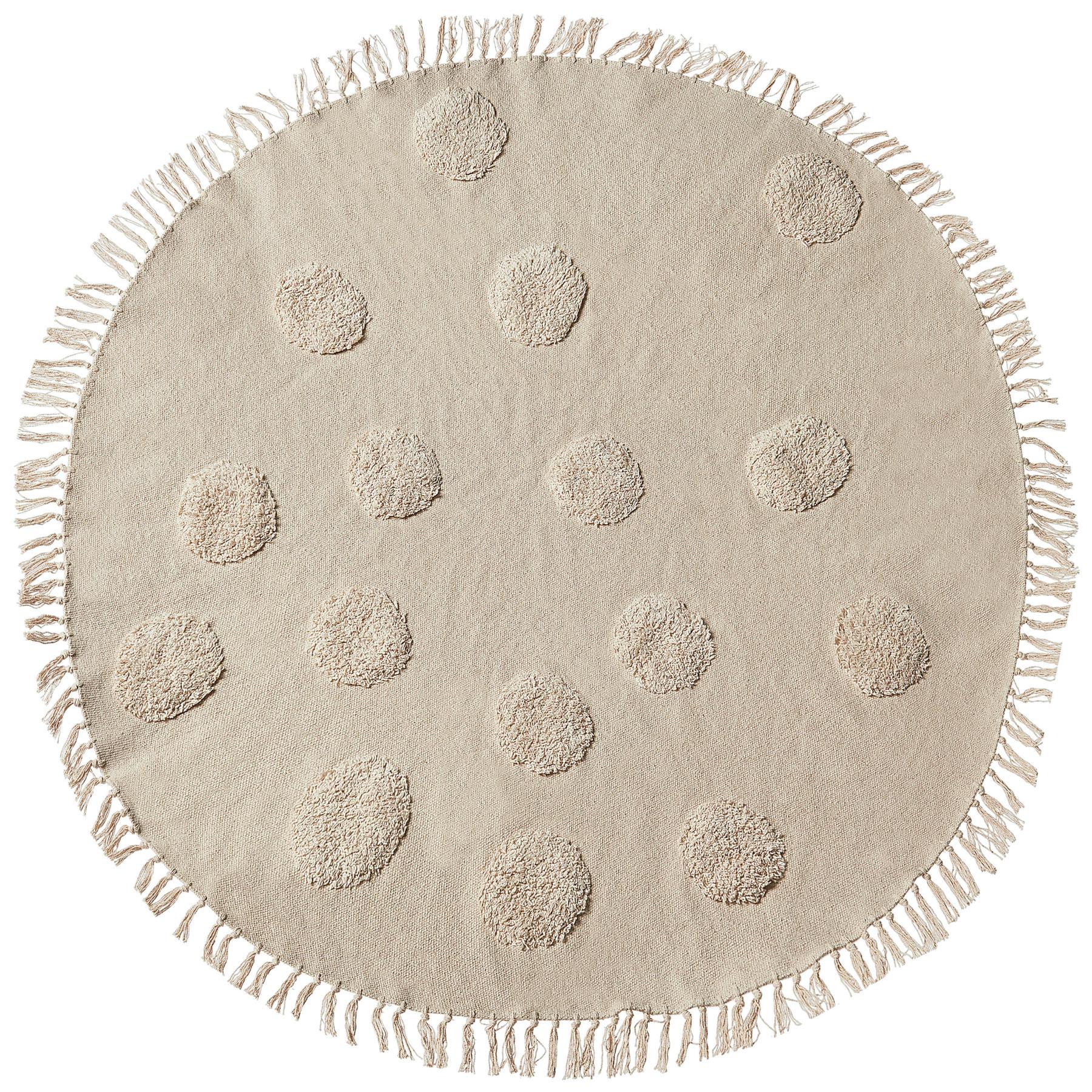 KINDERTEPPICH Beige 140 cm Baumwolle Wahar - Beige, Textil (140/140cm) - Beliani