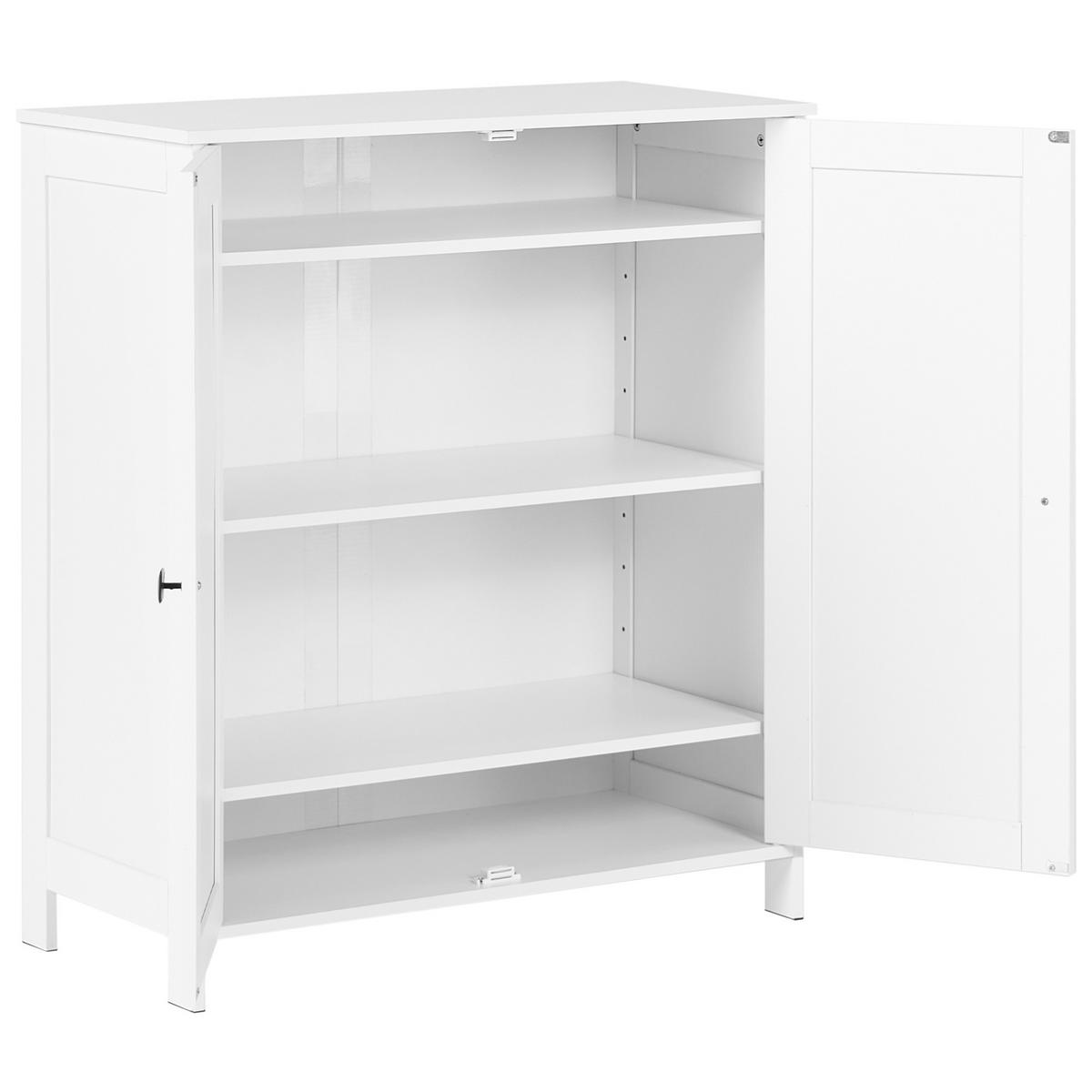 SCHUHSCHRANK Weiß Valcourt - Weiß, Holzwerkstoff (70/80/35cm) - Beliani