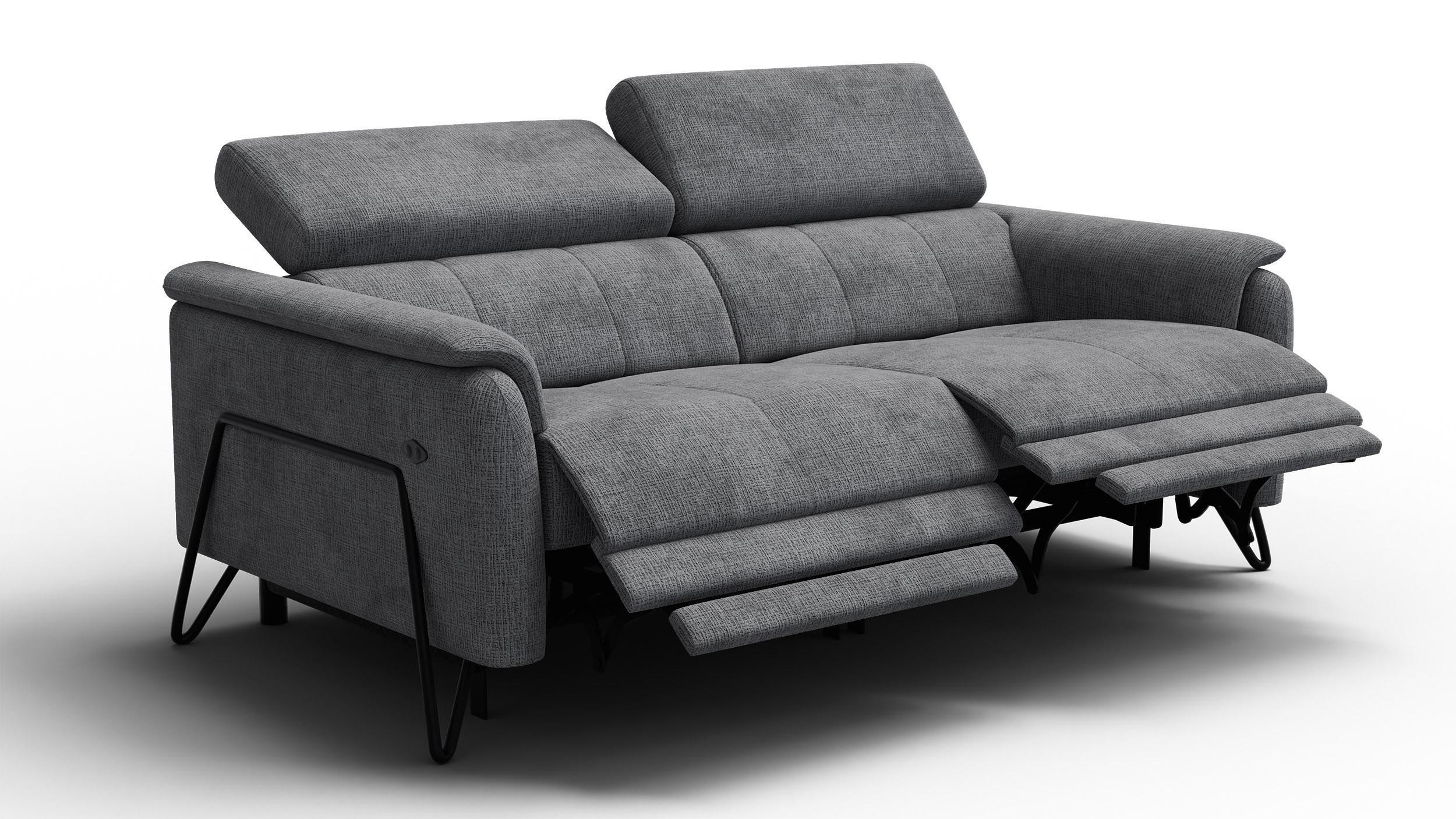 RELAXSOFA RODEN 3-Sitzer, dunkelgrau - Dunkelgrau, Holz/Textil (194/82/103cm) - Wozimo