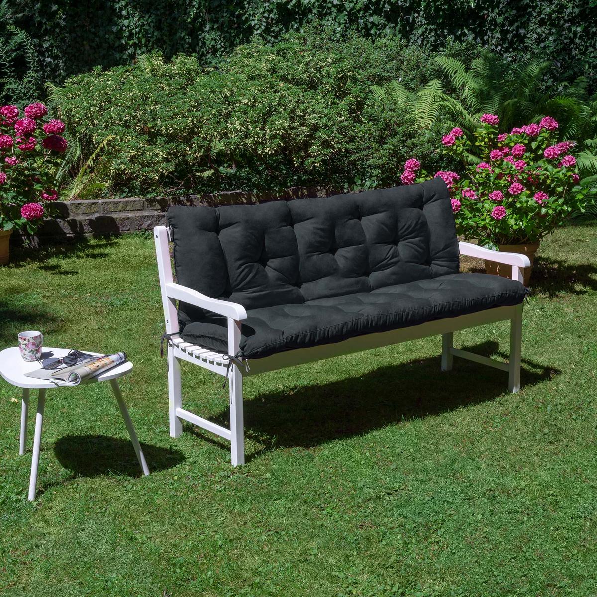BANKAUFLAGE Flair BR 100/50cm Graphitgrau - Graphitfarben, Textil (100/10/100cm) - Beautissu 