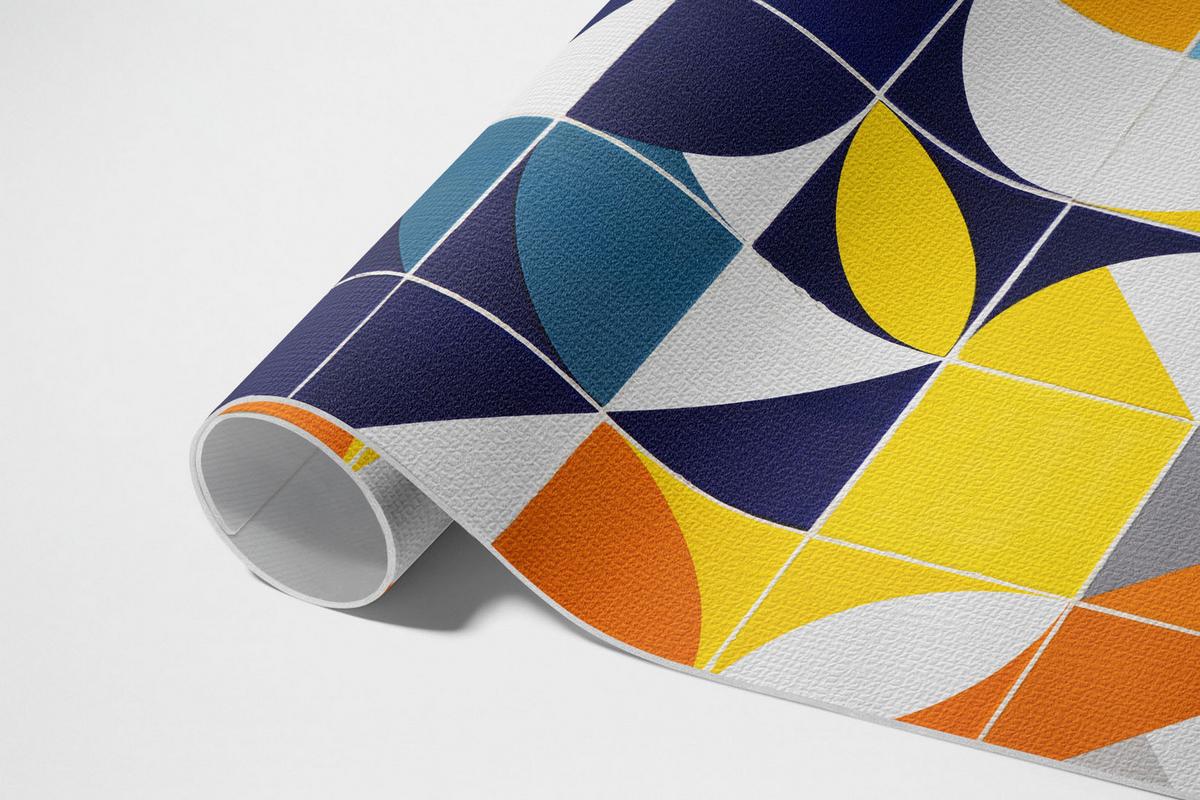 TEPPICH 60x90 cm Geometrische Formen Moderne Mosaik - Multicolor, Kunststoff (60/90cm) - Wallfluent