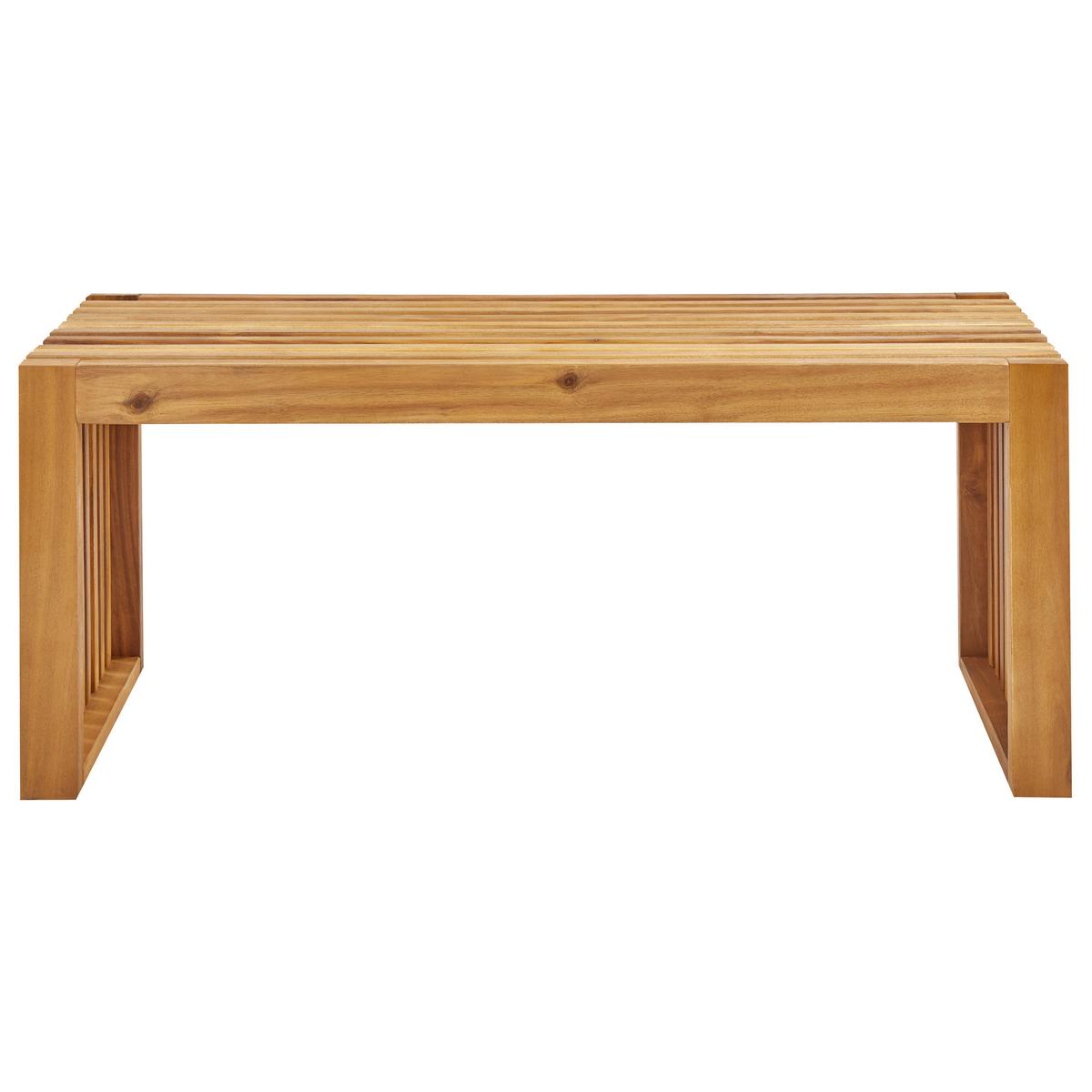 GARTENBANK Akazienholz Braun Bellano - Hellbraun, Holz (105/43/35cm) - Beliani