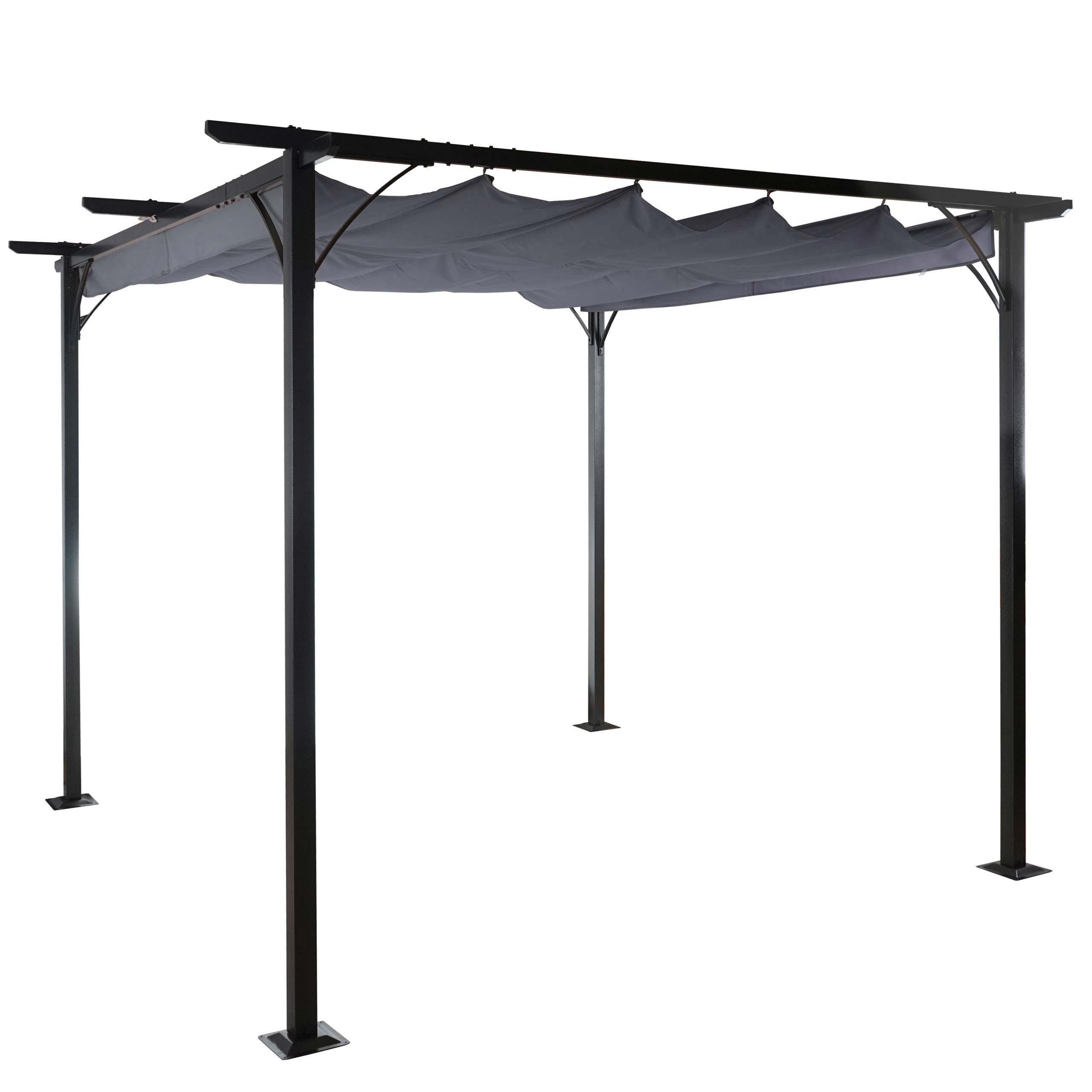 PERGOLA Grau - Grau, Metall (300/232/300cm) - MCW