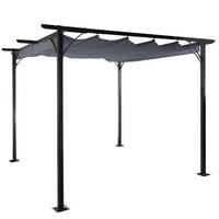 PERGOLA Grau - Grau, Metall (300/232/300cm) - MCW
