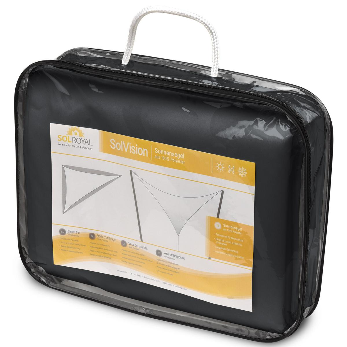 SONNENSEGEL SolVision PS9 300/300/300 cm dreieckig Anthrazit PE - Anthrazit, Kunststoff (300/300cm) - Sol Royal