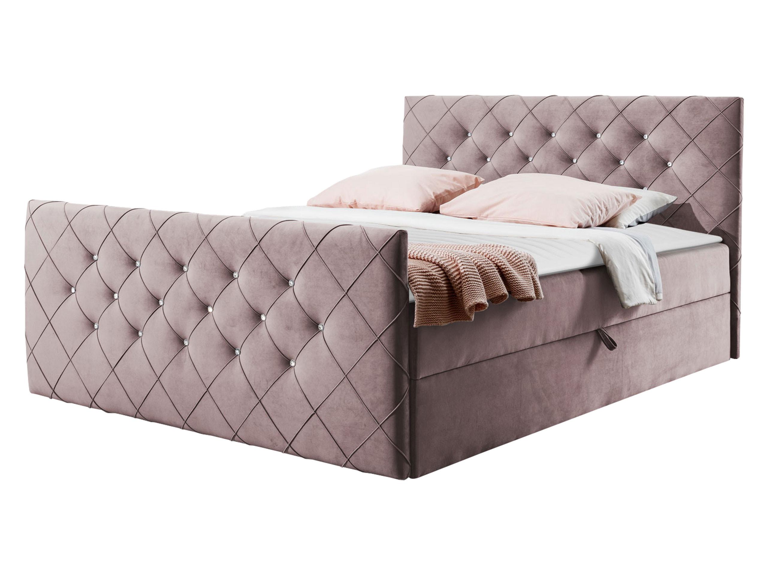 BOXBETT Malaga - H3 - Violett, Holz (180/200cm) - MIRJAN24