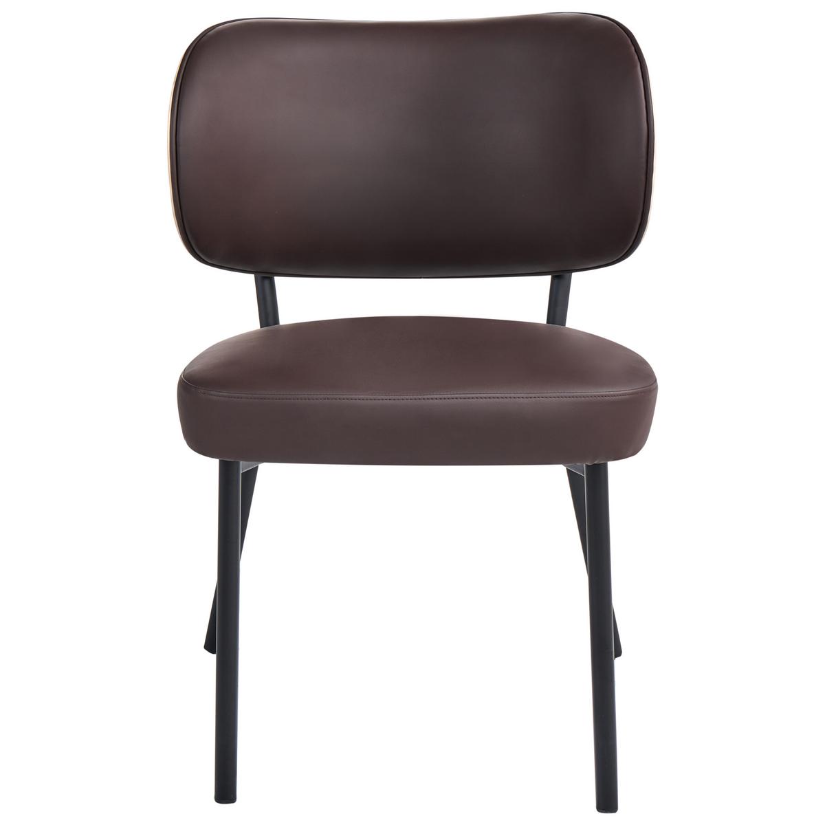 ESSZIMMERSTUHL 2er-Set Kunstleder Dunkelbraun Wonder - Dunkelbraun, Kunststoff (55/82/65cm) - Beliani