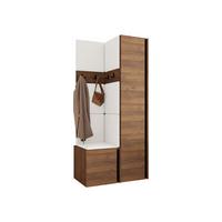 GARDEROBEN-SET Orion XXIV - Nussbaumfarben/Weiß, Holzwerkstoff/Kunststoff (82/186/46cm) - MIRJAN24