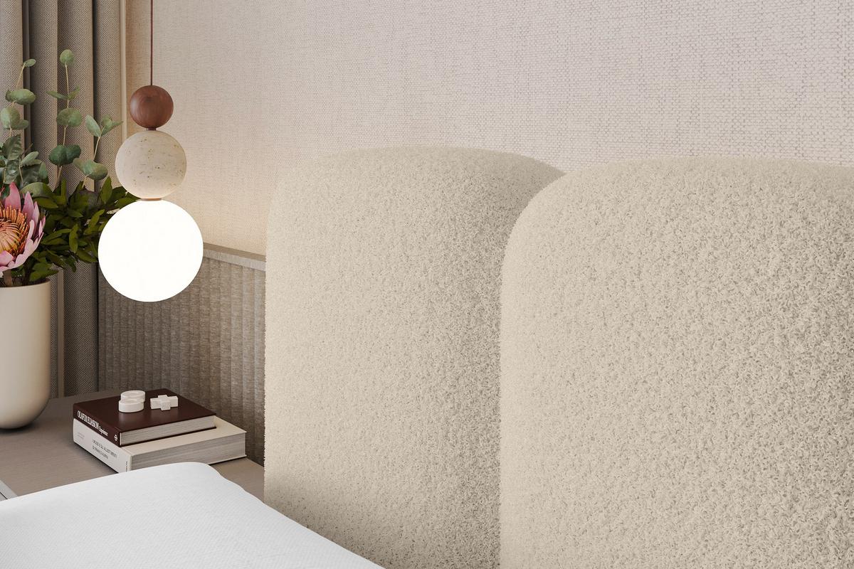 BOXSPRINGBETT mit Matratze H3/H4 - NINA-Z KING - 200x200 cm Dunkelbeige - Baltimorefarben, Holzwerkstoff (200/200cm) - ALTDECOR