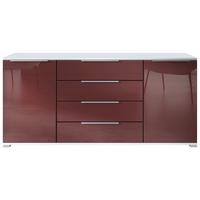SIDEBOARD Linio Bordeaux Hochglanz - Bordeaux, Holzwerkstoff (166.5/75.5/35cm) - Vladon