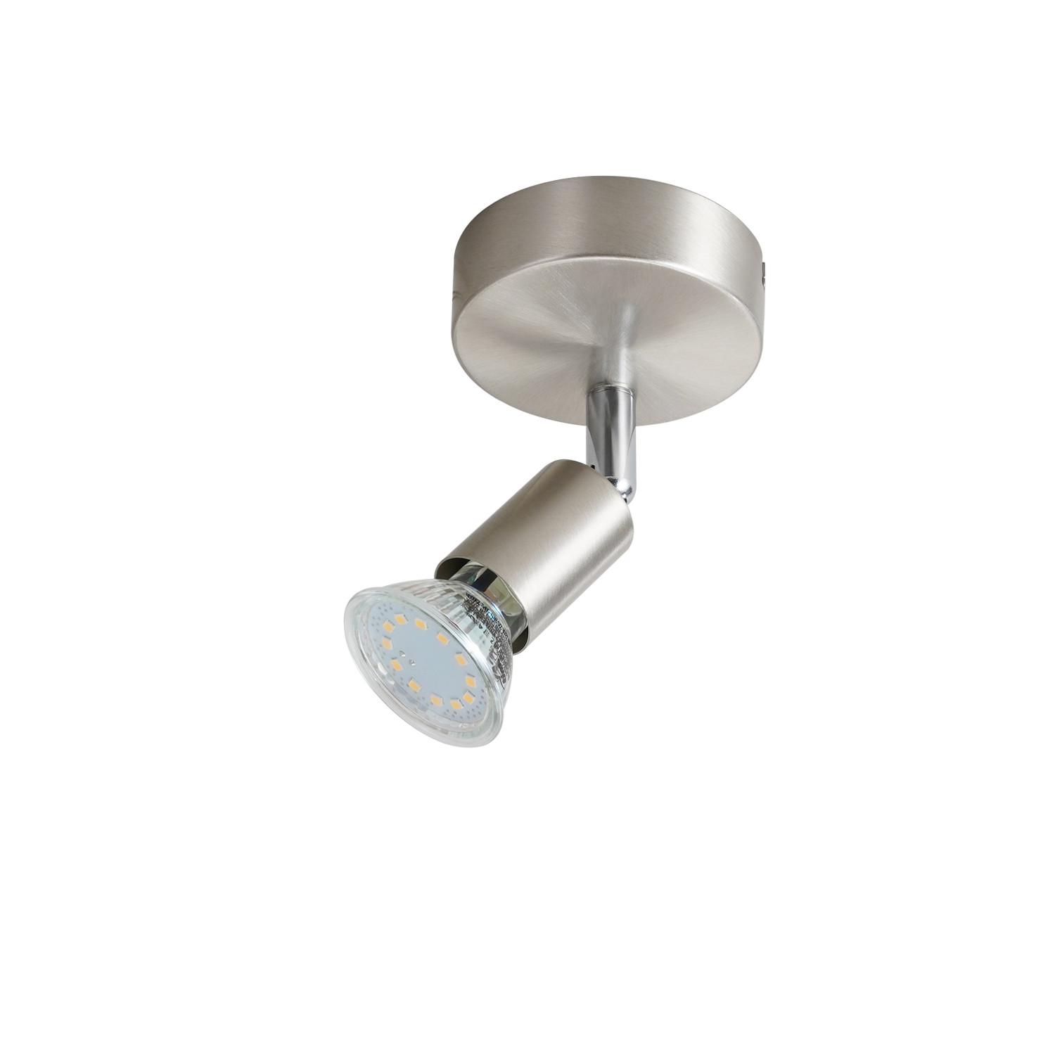 DECKENSTRAHLER Leorix 8/10.5/7.7 cm - Alufarben, Metall (7.7/8/10.5cm) - ZMH