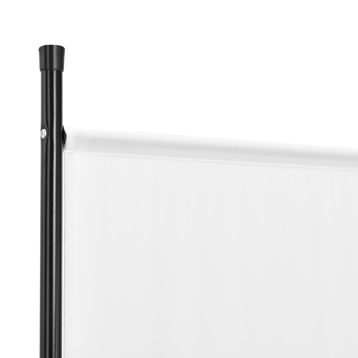 SICHTSCHUTZ Huesca - Weiß, Textil/Metall (200/2cm) - [en.casa]