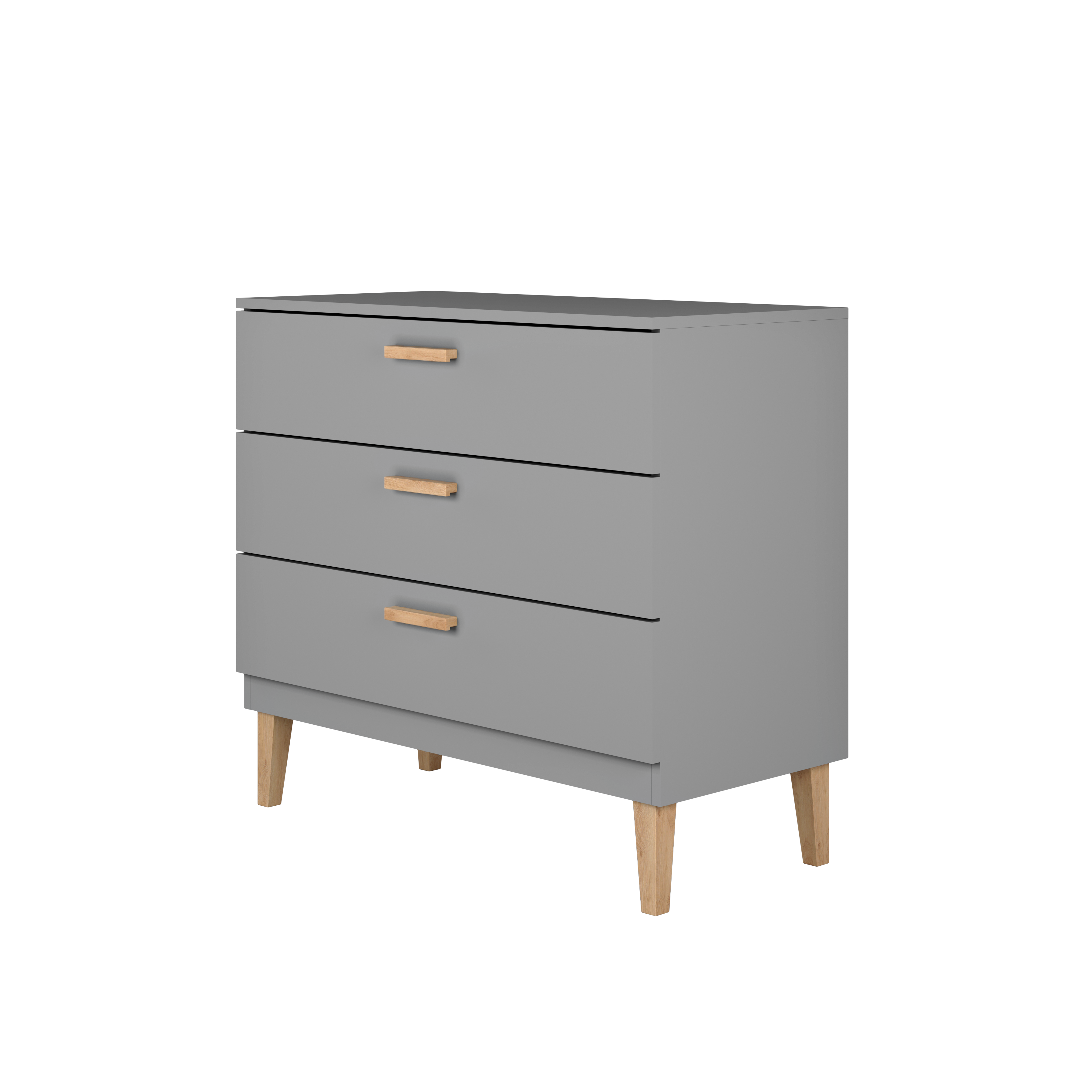 KOMMODE KUBI Grau Grau 100/90/47 - Grau, Holzwerkstoff (100/90/47cm) - RAUMHIRSCH FURNITURE