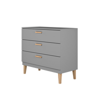 KOMMODE KUBI Grau Grau 100/90/47 - Grau, Holzwerkstoff (100/90/47cm) - RAUMHIRSCH FURNITURE